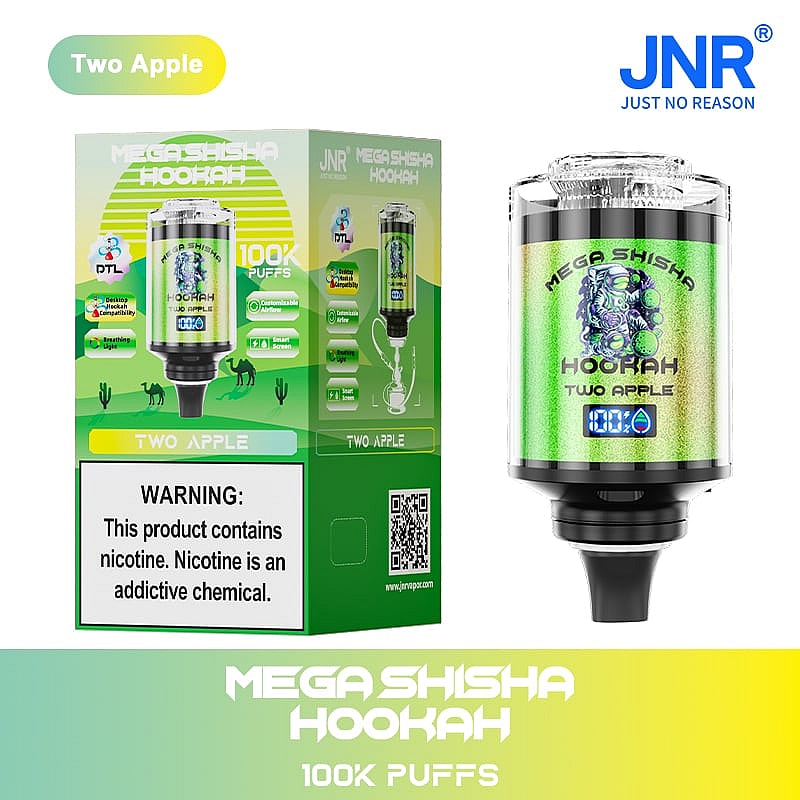Puffs JNR Vape 100K Puff Two Apple Cigarette électronique Jetable with 2% Nicotine