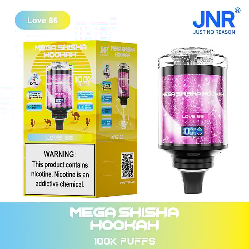 Puffs JNR Vape 100K Puffs Love 66 Goût Cigarette électronique Jetable with 2% Nicotine