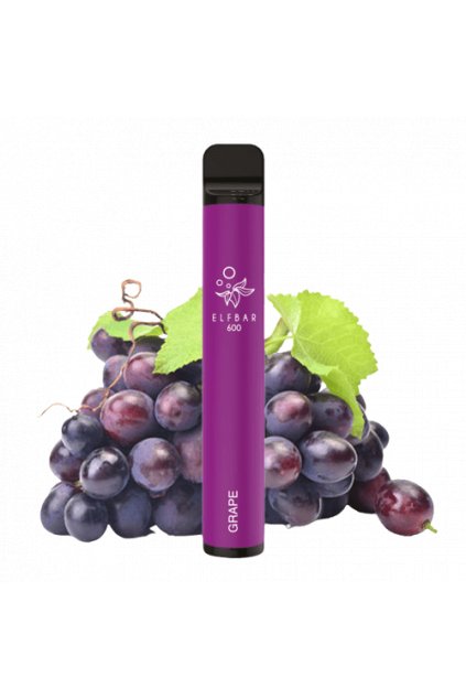 Elf Bar 600 Puffs Grape Gout Liquide Puff Cigarette électronique Jetable