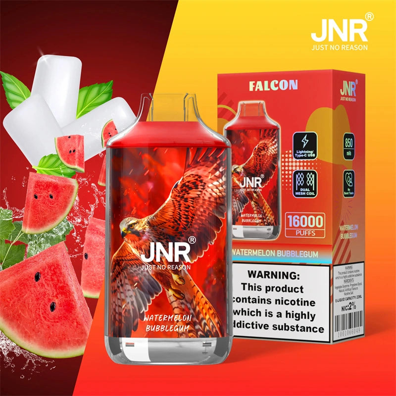 JNR Falcon 16K Puff Watermelon Bubblegum Gout Vape Jetable Puffs-vape JNR Falcon 16K Puff Watermelon Bubblegum Gout Vape Jetable Puffs-vape