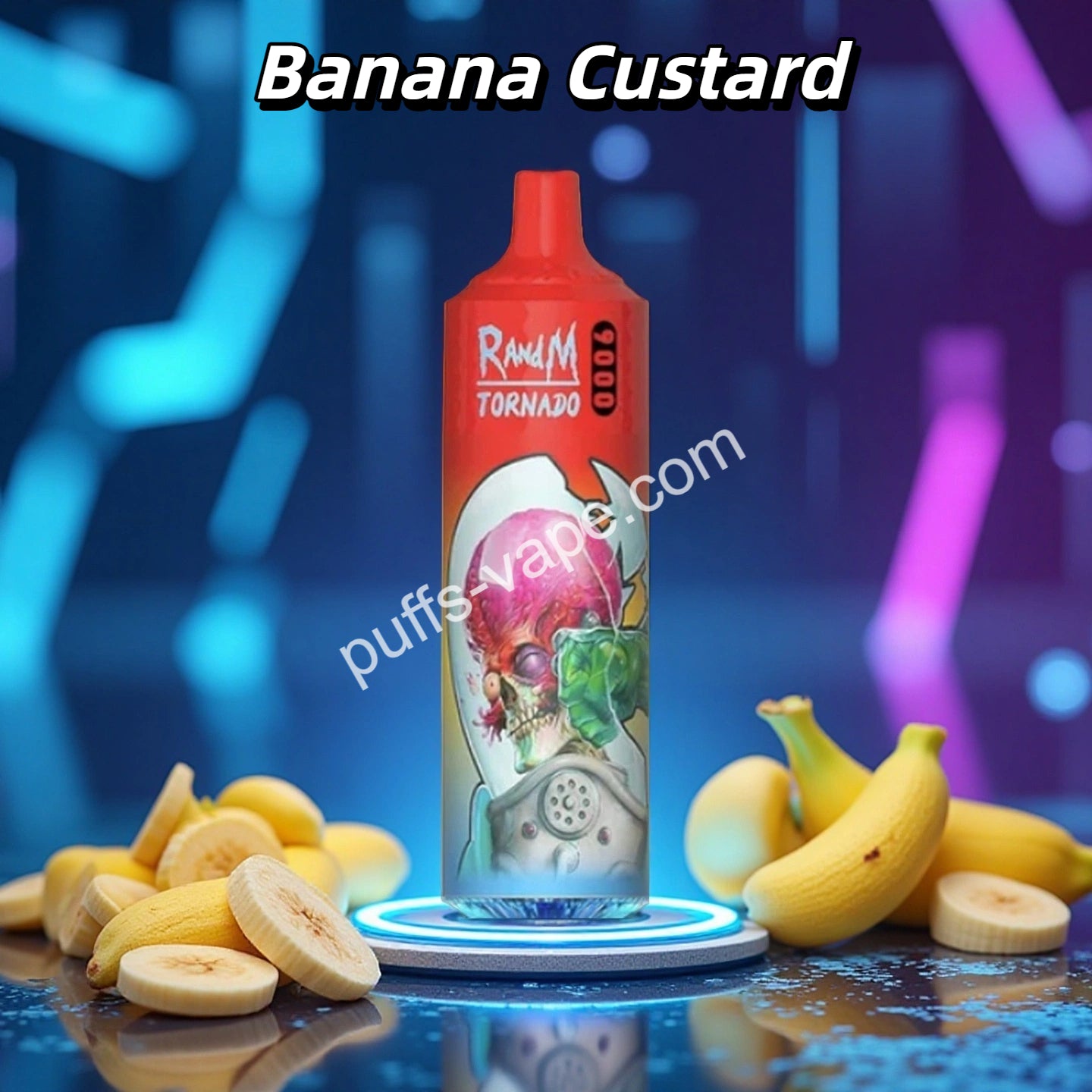 Randm Puff 9000 Taff Vape Jetable Banana Custard with 18 ml E-liquide Puffs-vape Randm Puff 9000 Taff Vape Jetable Banana Custard with 18 ml E-liquide Puffs-vape