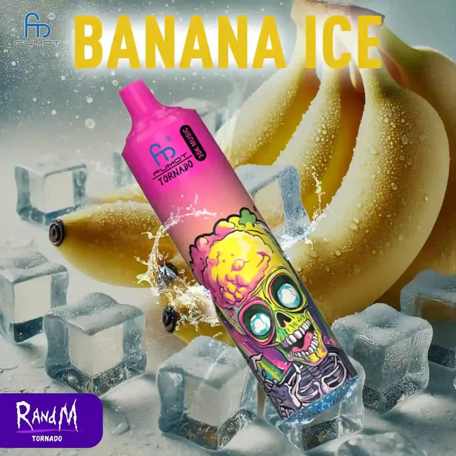 Randm Tornado 30000 Puffs Banana Ice Gout Cigarette électronique Jetable
