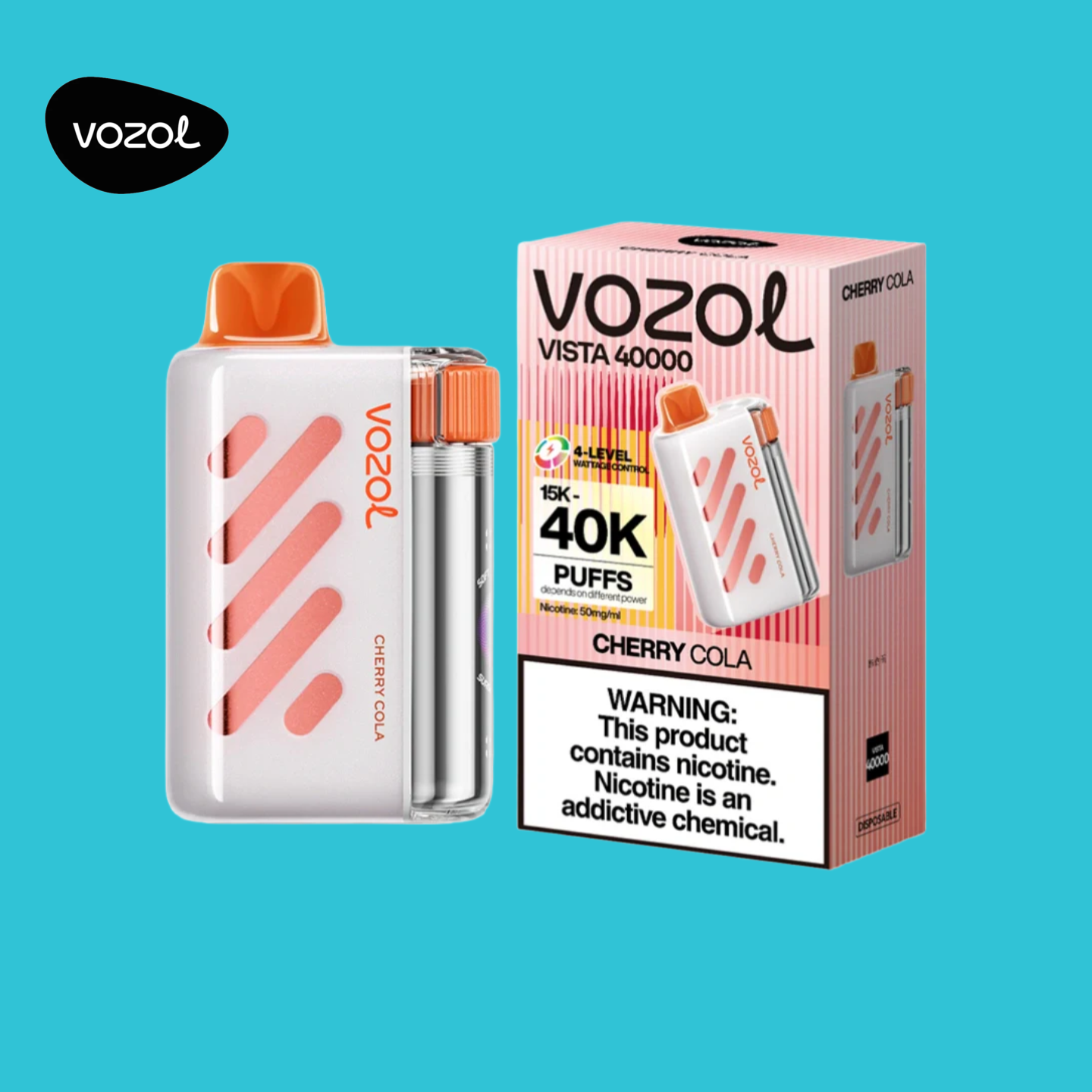1000 mAh Vozol Vista 40000 Vape Cherry Cola  Puffs-vape