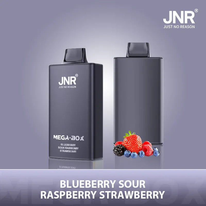 JNR Mega Box 25000 Puffs Prix with Big Puff - Blueberry Sour Raspberry Strawberry Gout