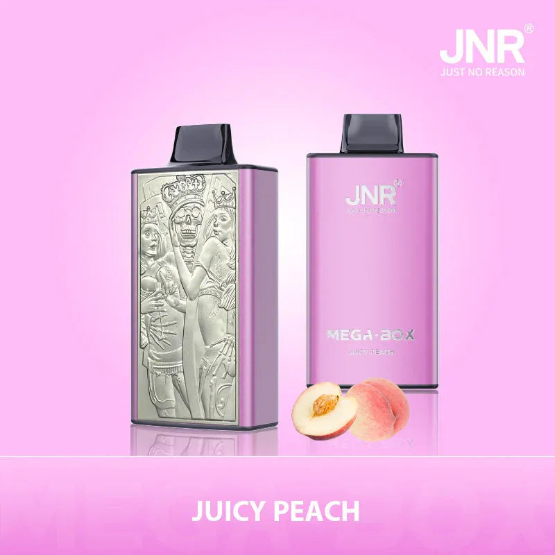JNR Mega Box Prix Puff Day 25K Taff Juicy Peach Gout Batterie Rechargeable Vape Jetable Puffs-vape JNR Mega Box Prix Puff Day 25K Taff Juicy Peach Gout Batterie Rechargeable Vape Jetable Puffs-vape