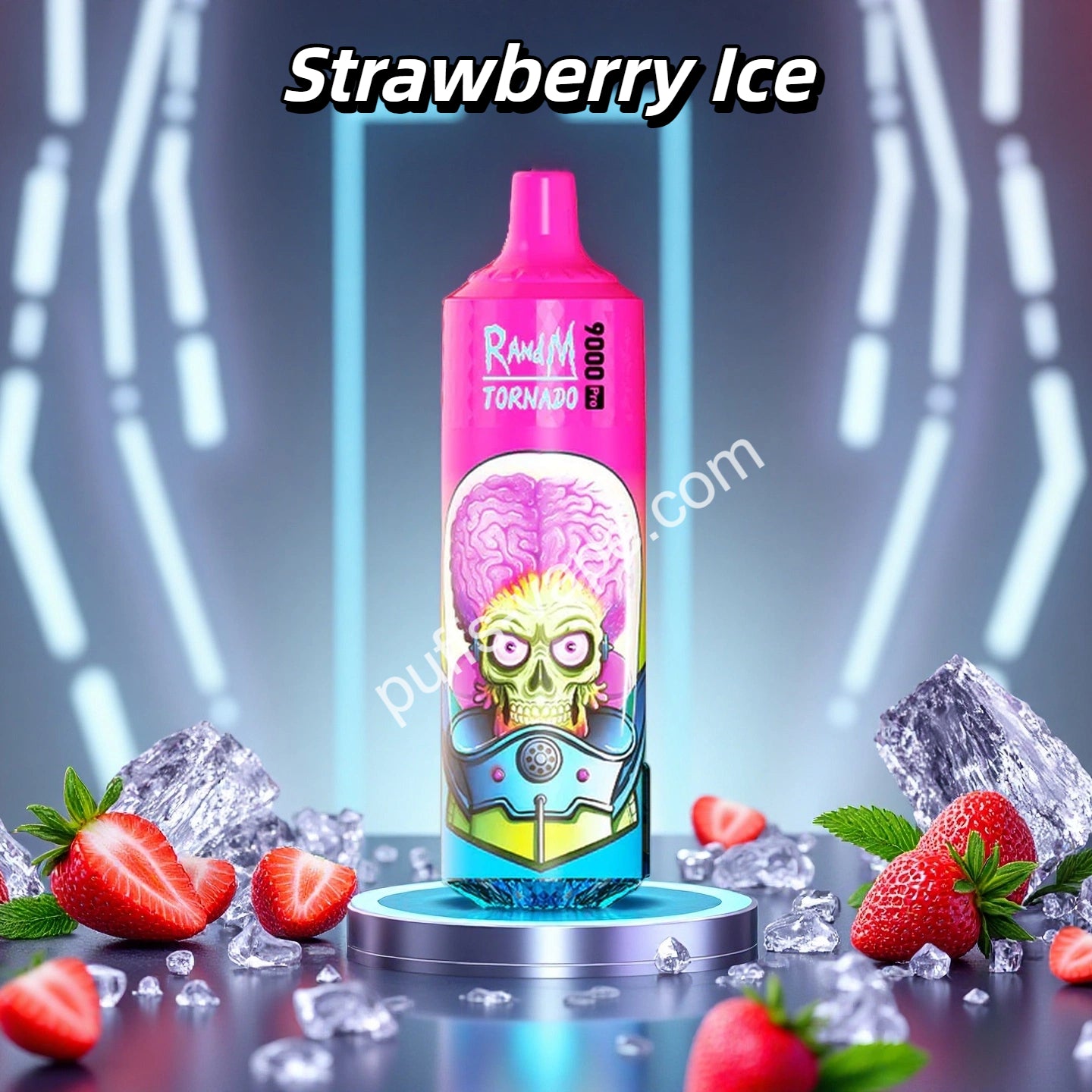 Strawberry Ice Puff Randm Tornado 9000 Nicotine