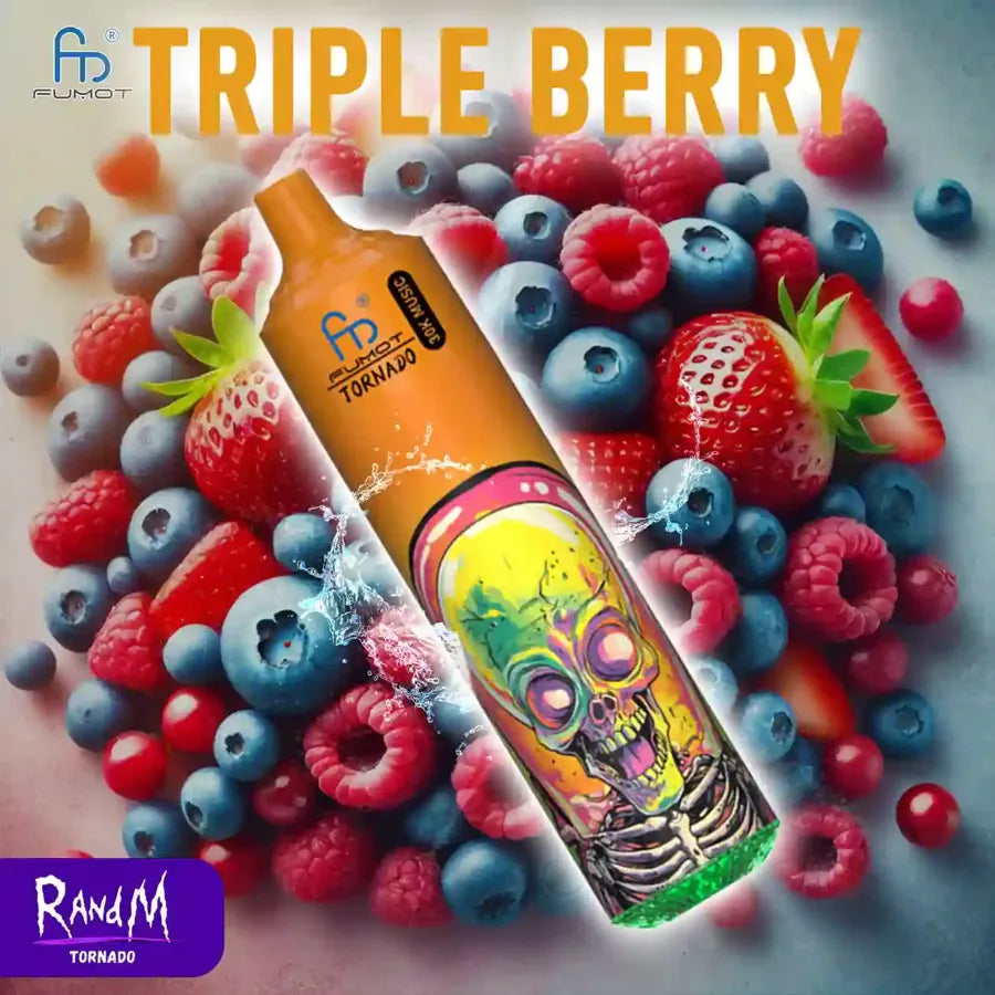 Tornado Vape Jetables Puff 30K Bouffees Triple Berry Saveurs with 2% Nicotine