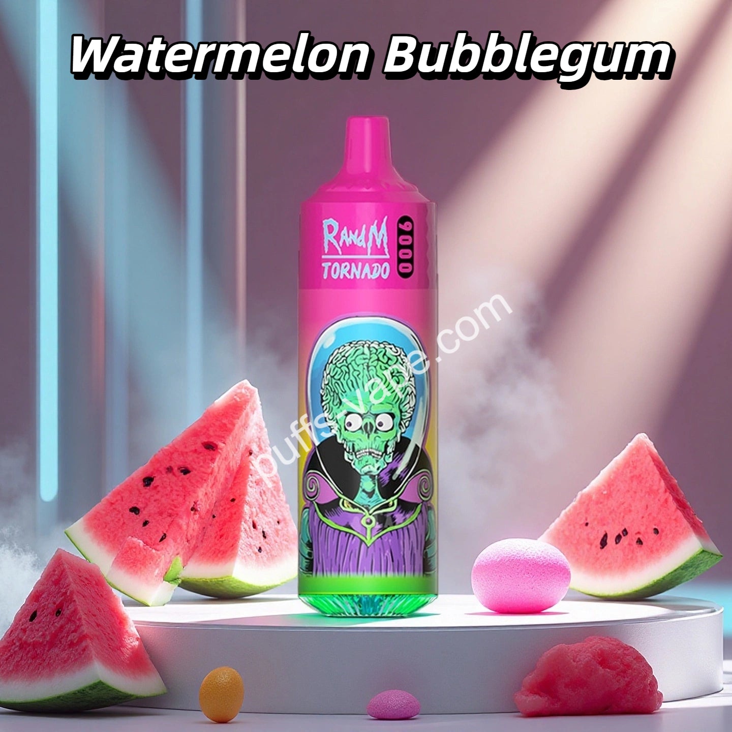 Prix Puff Randm Tornado 9000 Bouffees Watermelon Bubblegum Gout Vape Jetable