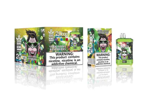 Sour Apple Raspberry - Bang King 20000 20K Puffs Cigarettes électroniques Jetables