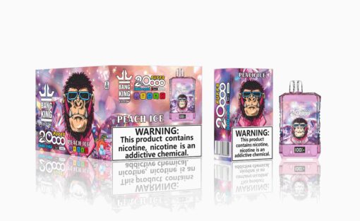 Puff Bang King Crystal 20000 Taff Peach Ice Gout Liquide Cigarette électronique jetable