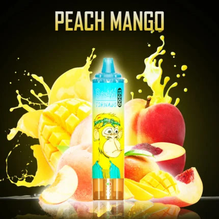 Peach Mango - RandM Tornado Puff 15000 Taff Vape Jetable with Résistance Mesh