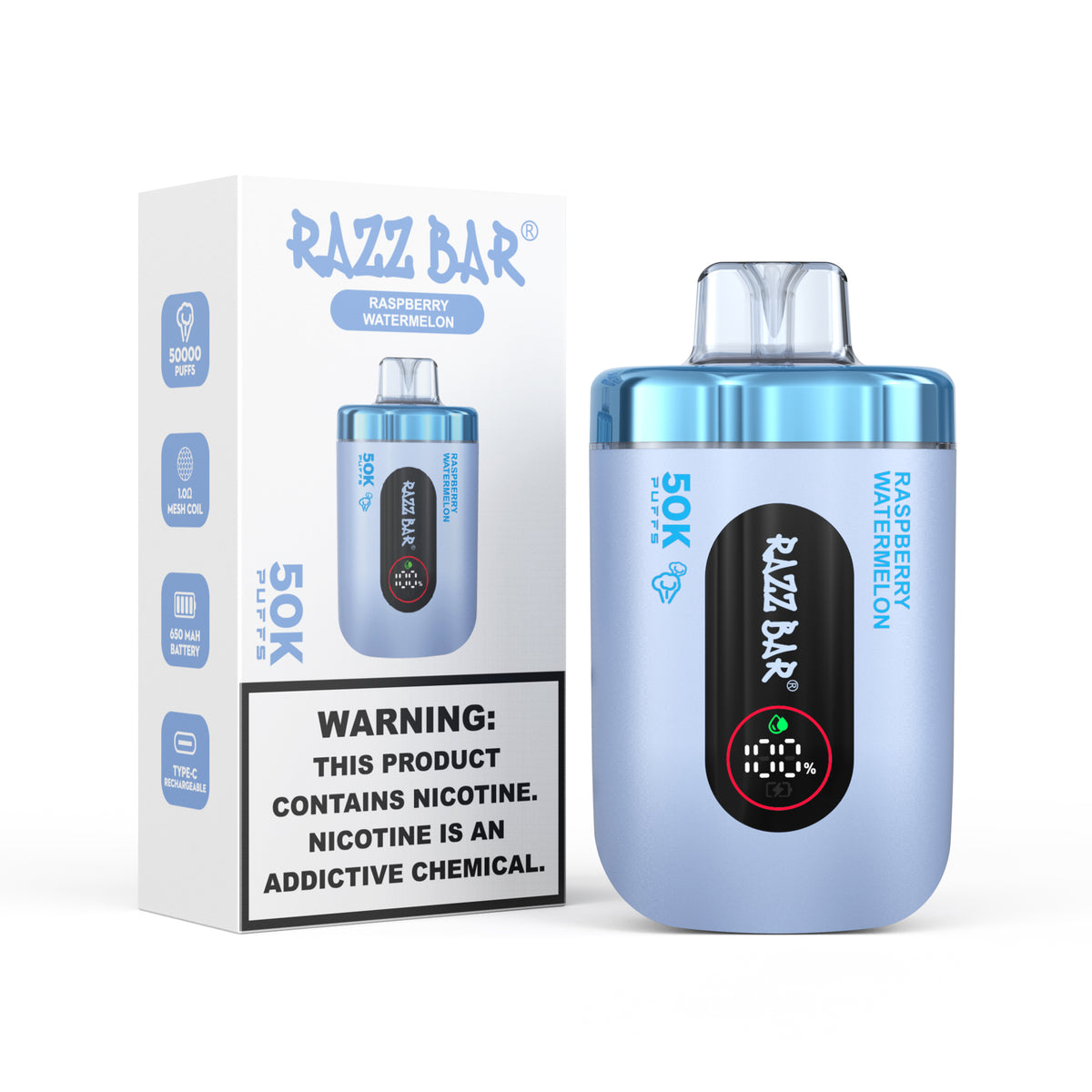 16 Flavors Razz Bar 50000 Taff Vape