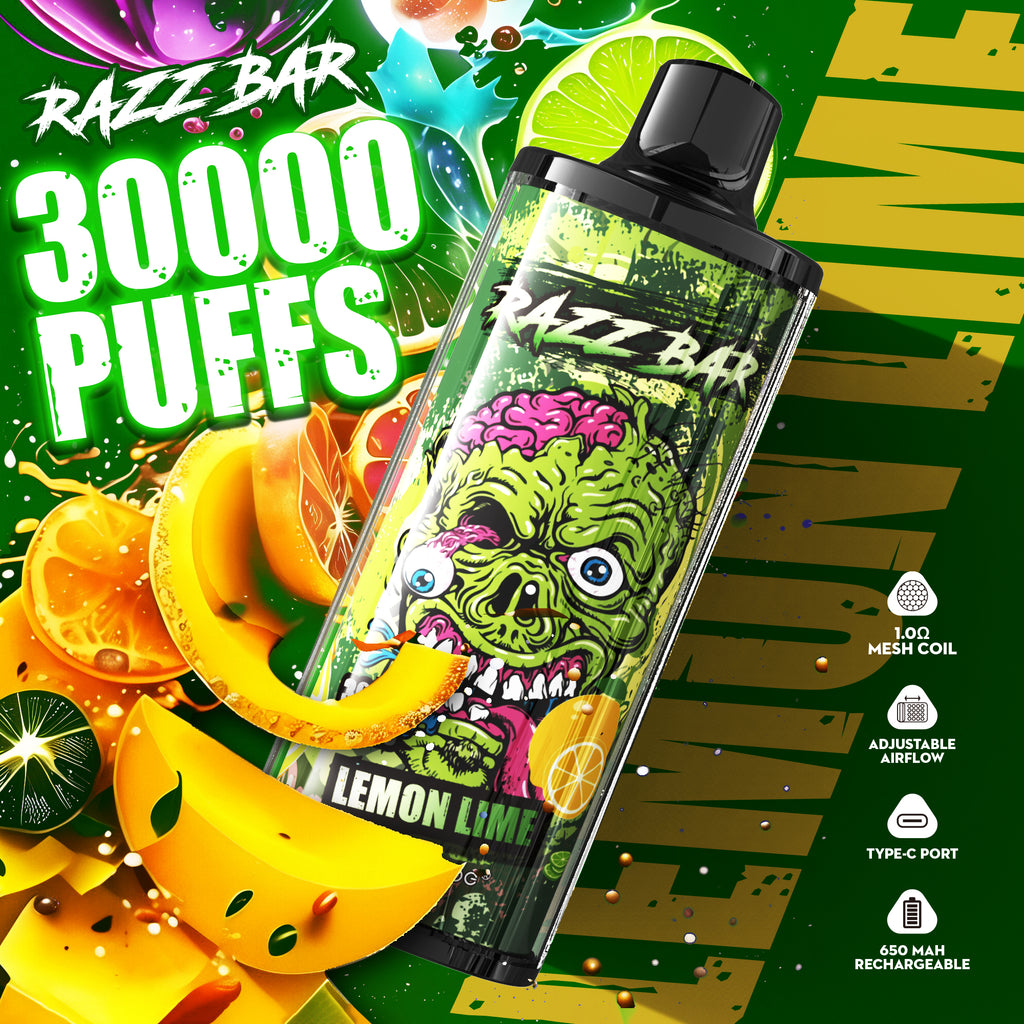 650 mAh rechargeable Razz Bar 30000 Puffs Vape