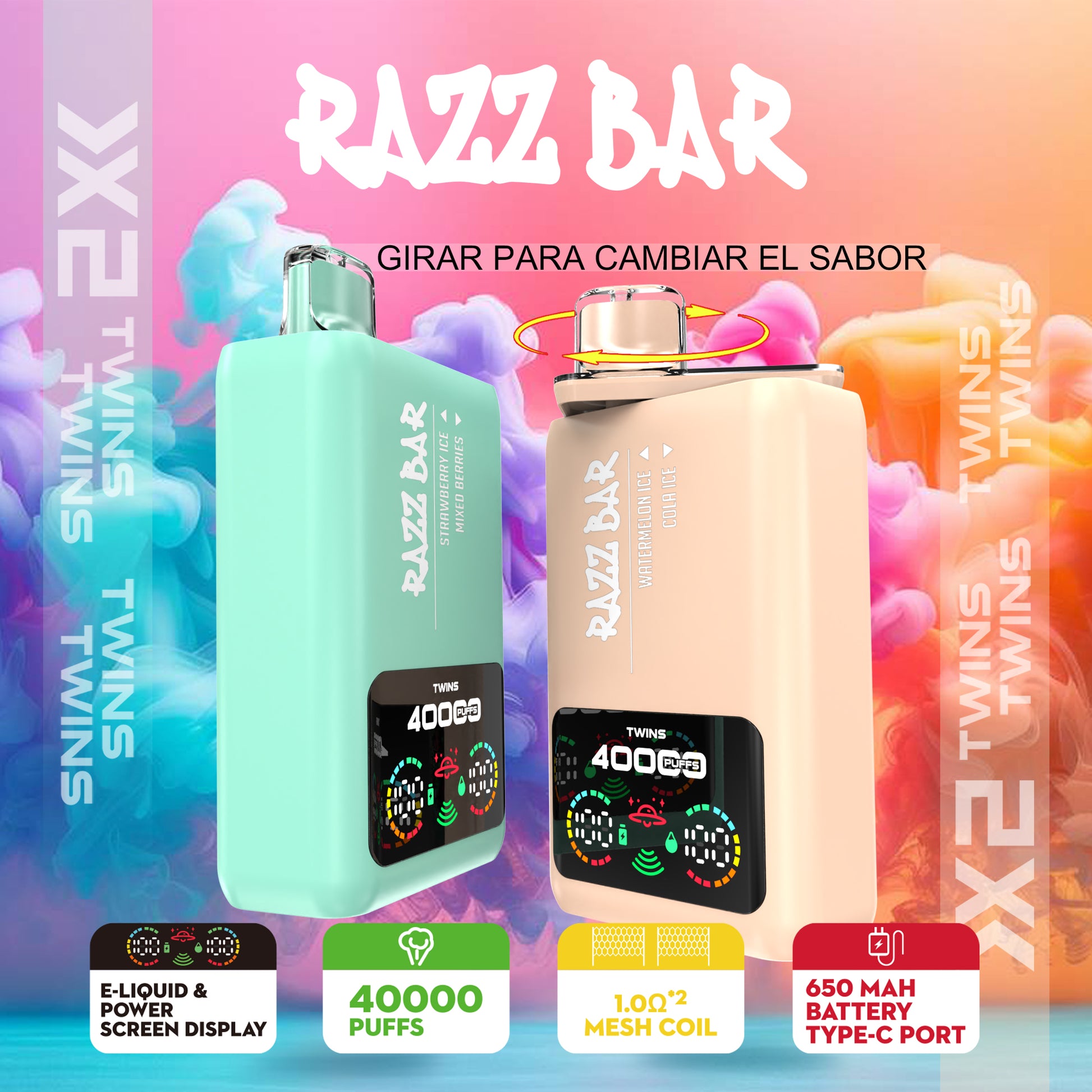 Puff Razz Bar 40K Taff Doppelgeschmack