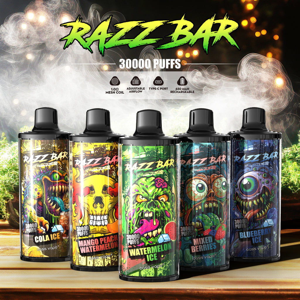 650 mAh rechargeable Razz Bar 30000 Puffs Vape
