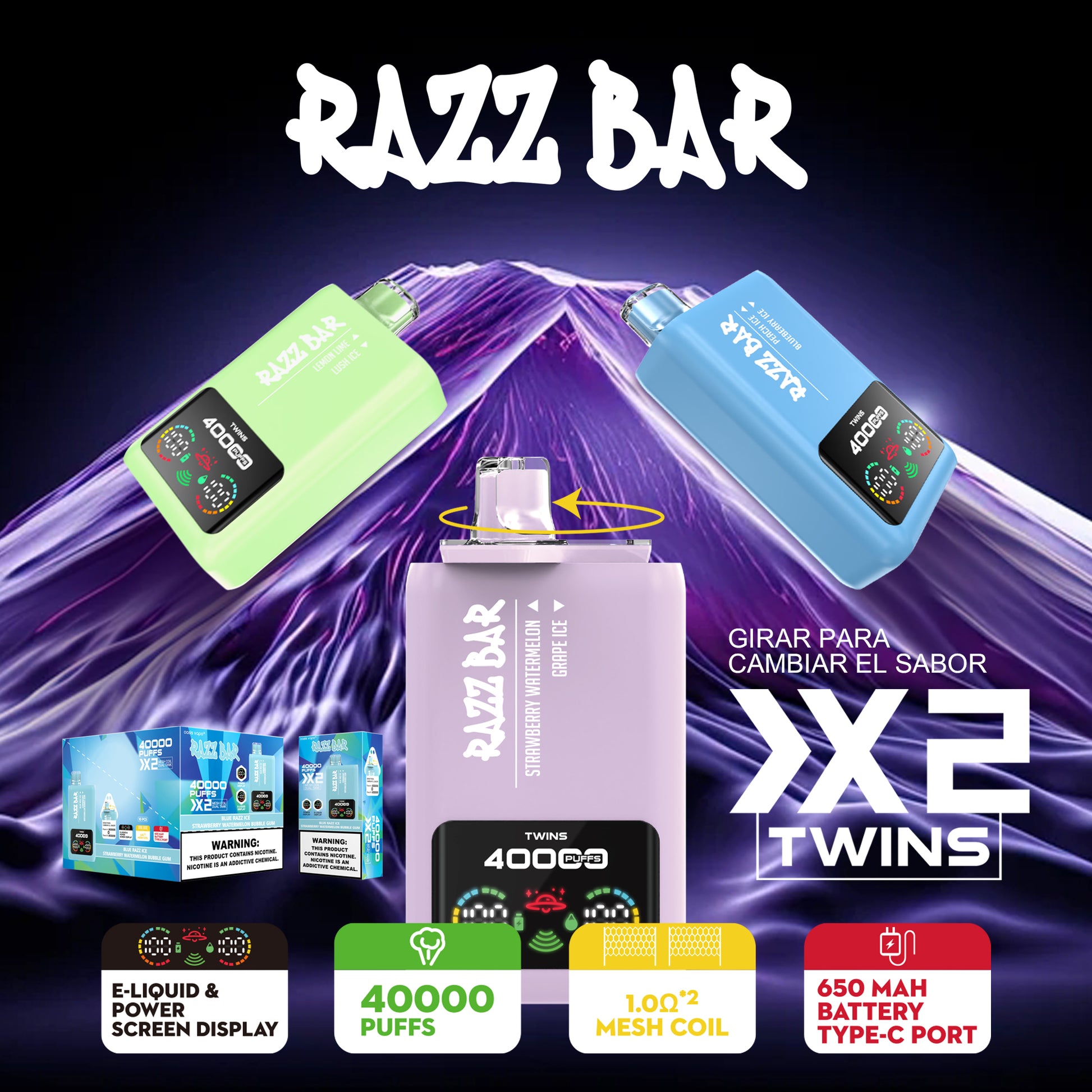 Puff Razz Bar 40K Taff Doppelgeschmack
