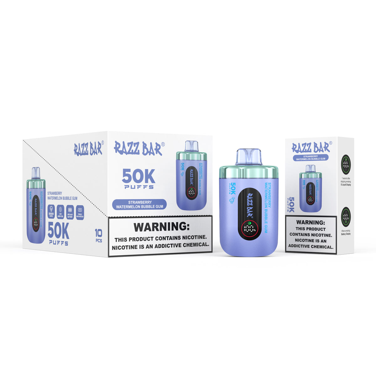 16 Flavors Razz Bar 50000 Taff Vape
