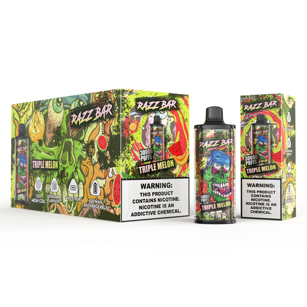 650 mAh rechargeable Razz Bar 30000 Puffs Vape