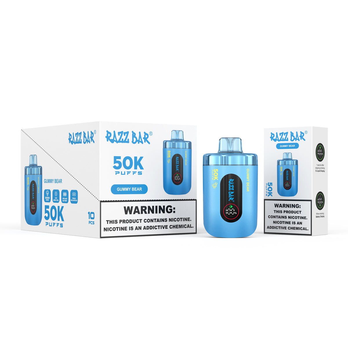 16 Flavors Razz Bar 50000 Taff Vape