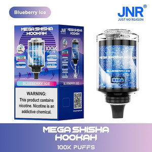 Puff JNR Mega Shisha Hookah 100K Einweg-Vape-Puffs - Blaubeereis