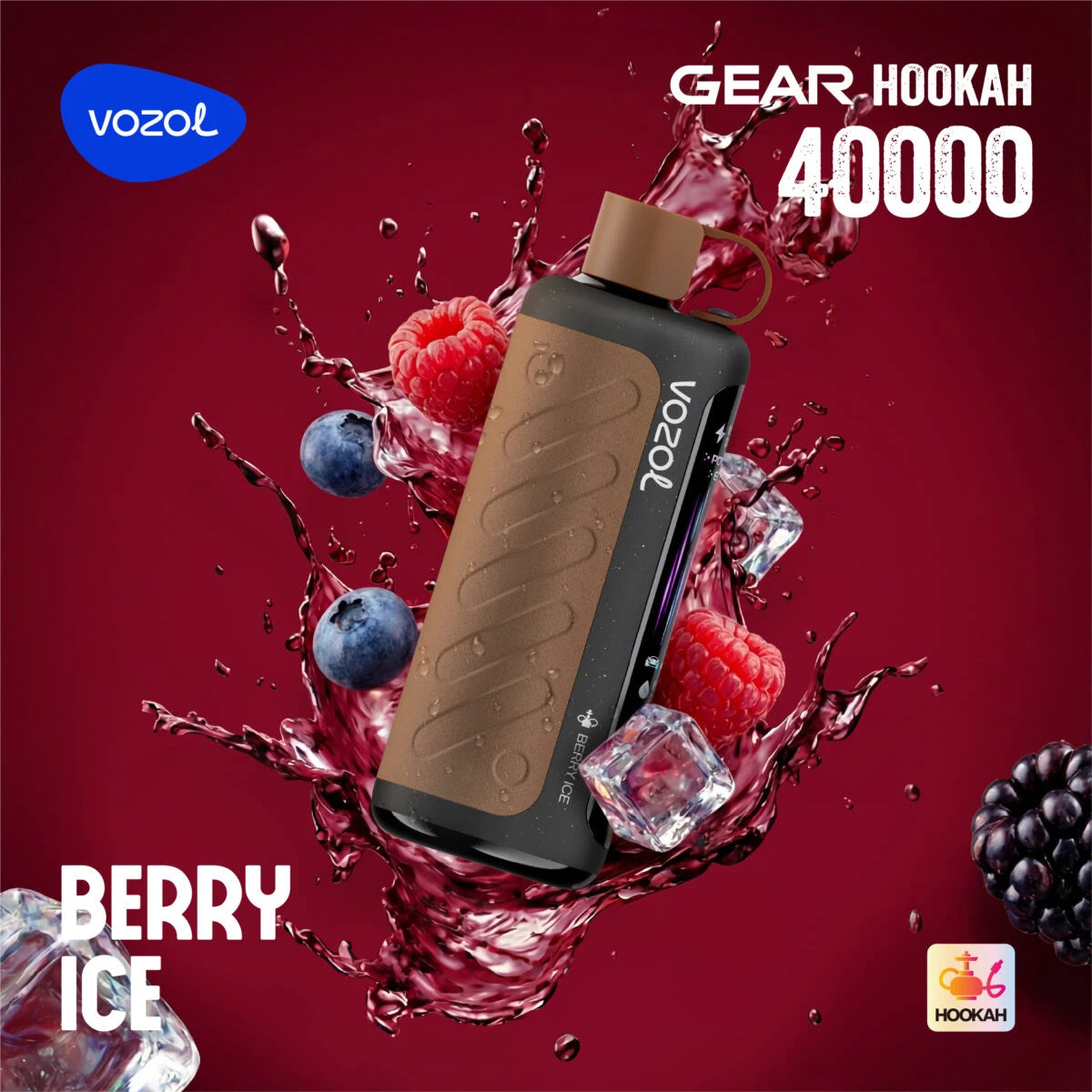 Vozol Gear Hookah 40K Berry Ice – Saveur de fruits rouges et fraîcheur glacée