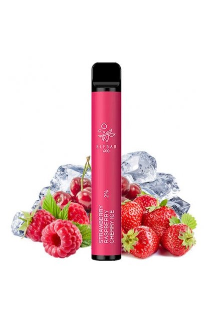 Strawberry Raspberry Cherry Ice - Prix Puff 600 Taff Cigarette électronique Jetable
