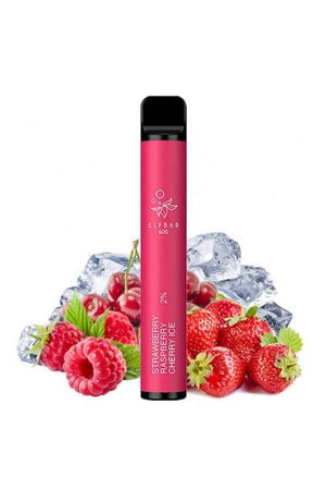Strawberry Raspberry Cherry Ice - Prix Puff 600 Taff Cigarette électronique Jetable