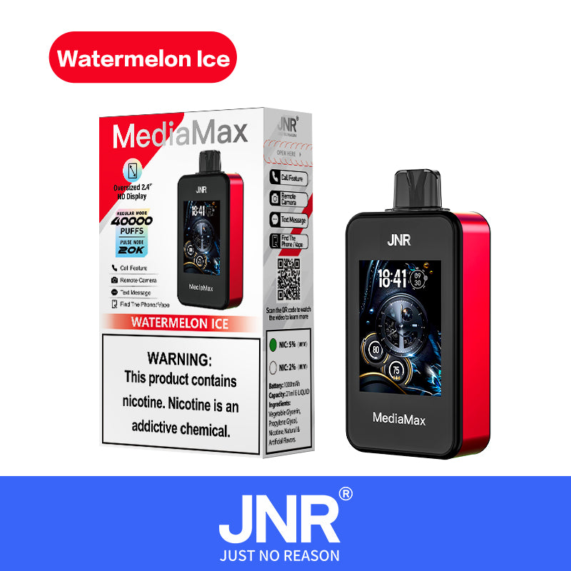 Puff JNR Vape Media Max 40K Taff Watermelon Ice Cigarette électronique Jetables