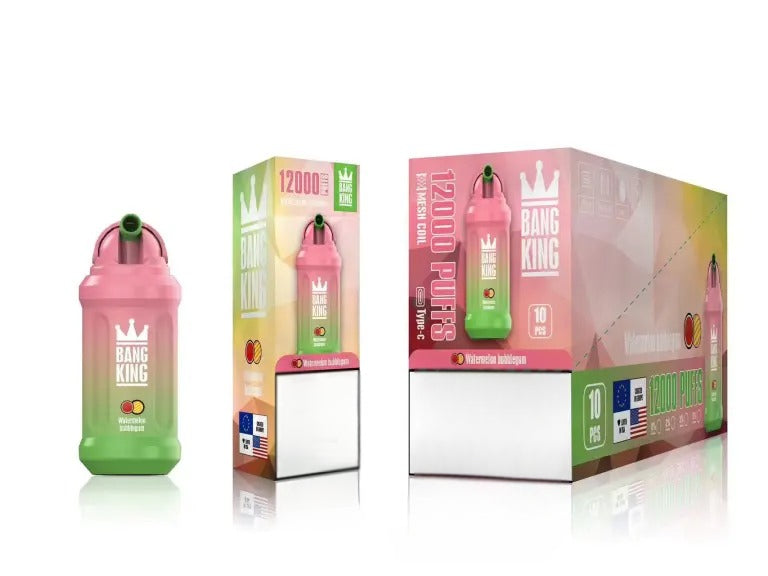 Puff 12000 Taff Bang King Vape Jetable - Watermelon Bubblegum Gout with 2% Nicotine