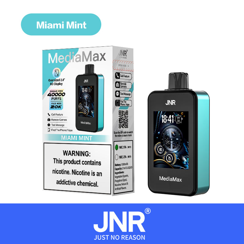 JNR Vape Media Max Puff 40000 Taff Cigarette électronique Jetable -
