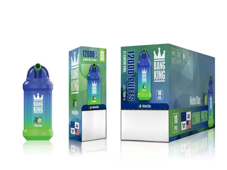 Prix Puff Bang King 12000 Bouffees Melon Blue Gout Liquide Cigarette électronique Jetable