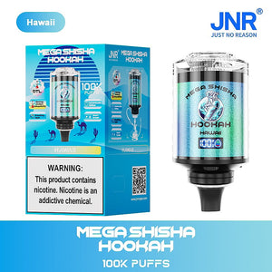 Hawaii - JNR Mega Shisha Hookah 100K Puffs Vape Jetable with Rechargeable Batterie