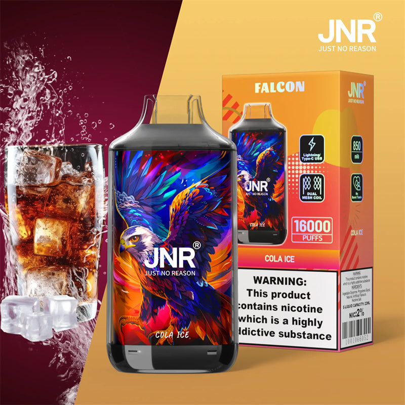 Puff JNR Vape Falcon 16K Puffs Cola Ice Goût Cigarette électronique Jetable