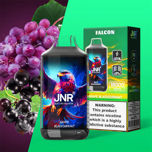 16K JNR Falcon Puff 16000 Taff Grape Blackcurrant Goût Vape Jetable with 2% Nicotine