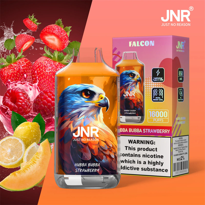 JNR Falcon 16K Puff 16000 Taff Cigarette électronique Jetables - Hubba Bubba Strawberry