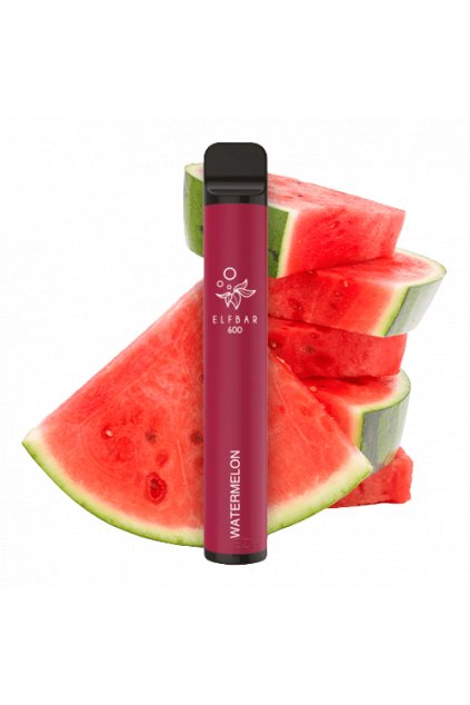 Watermelon Gout - Puff 600 Puffs Cigarette électronique Jetable with Rechargeable Batterie