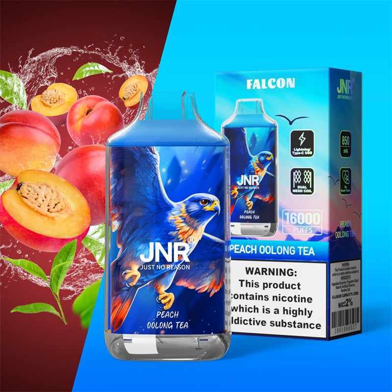 Puff JNR Vape Jetable Puffs 16k Taff with 2% Nicotine - Peach Oolong Tea