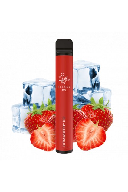 Strawberry Ice Goût de Puff 600 Taff Nicotine Cigarettes électroniques Jetables