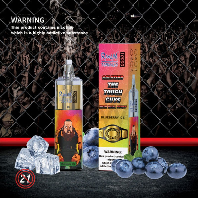 Tornado Puff 10000 Taff Blueberry Ice Cigarette électronique Jetable with 20 ml E-liquide