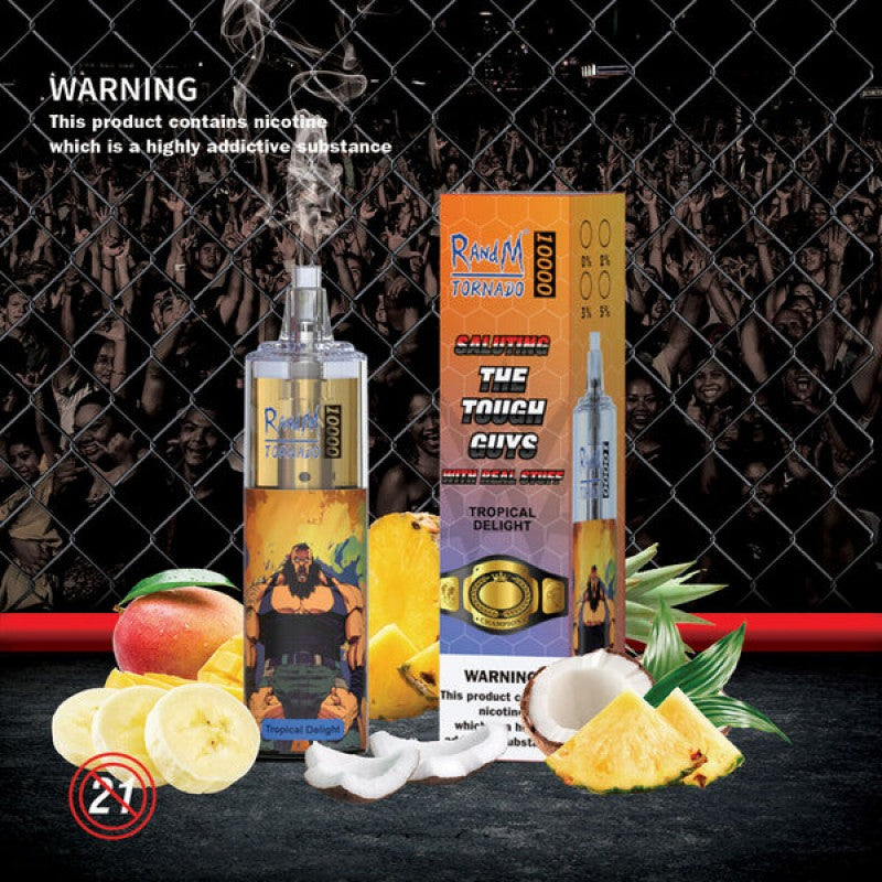 Tropical Delight Gout 10K Puffs Cigarette électronique Jetable with 850 mAh Batterie
