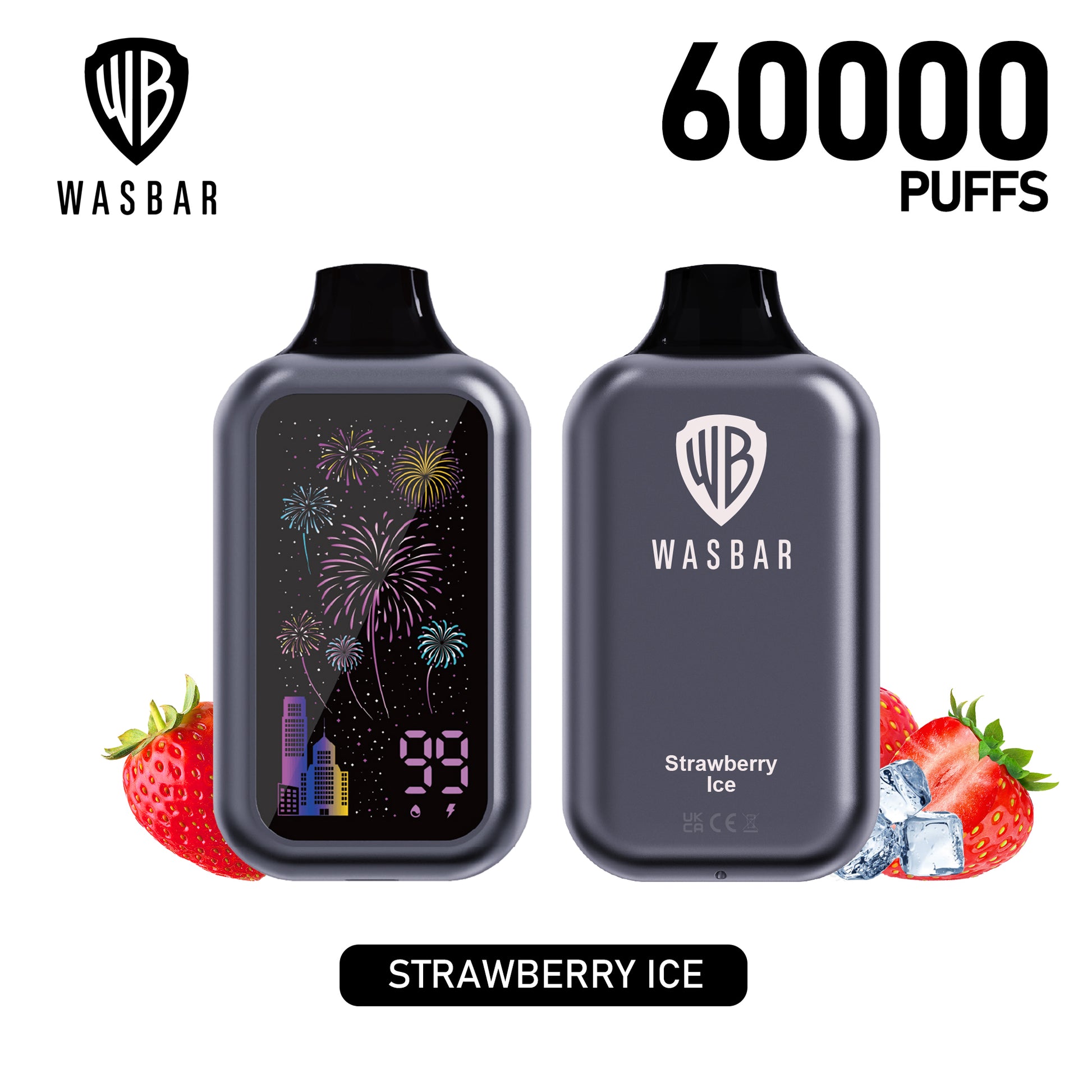 Puff WASBAR 60K Taff Strawberry Ice