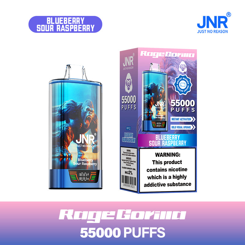 Blueberry Sour Raspberry JNR Rage Gorilla 55K Vape