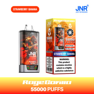 JNR Rage Gorilla 55K Puffs Strawberry Banana