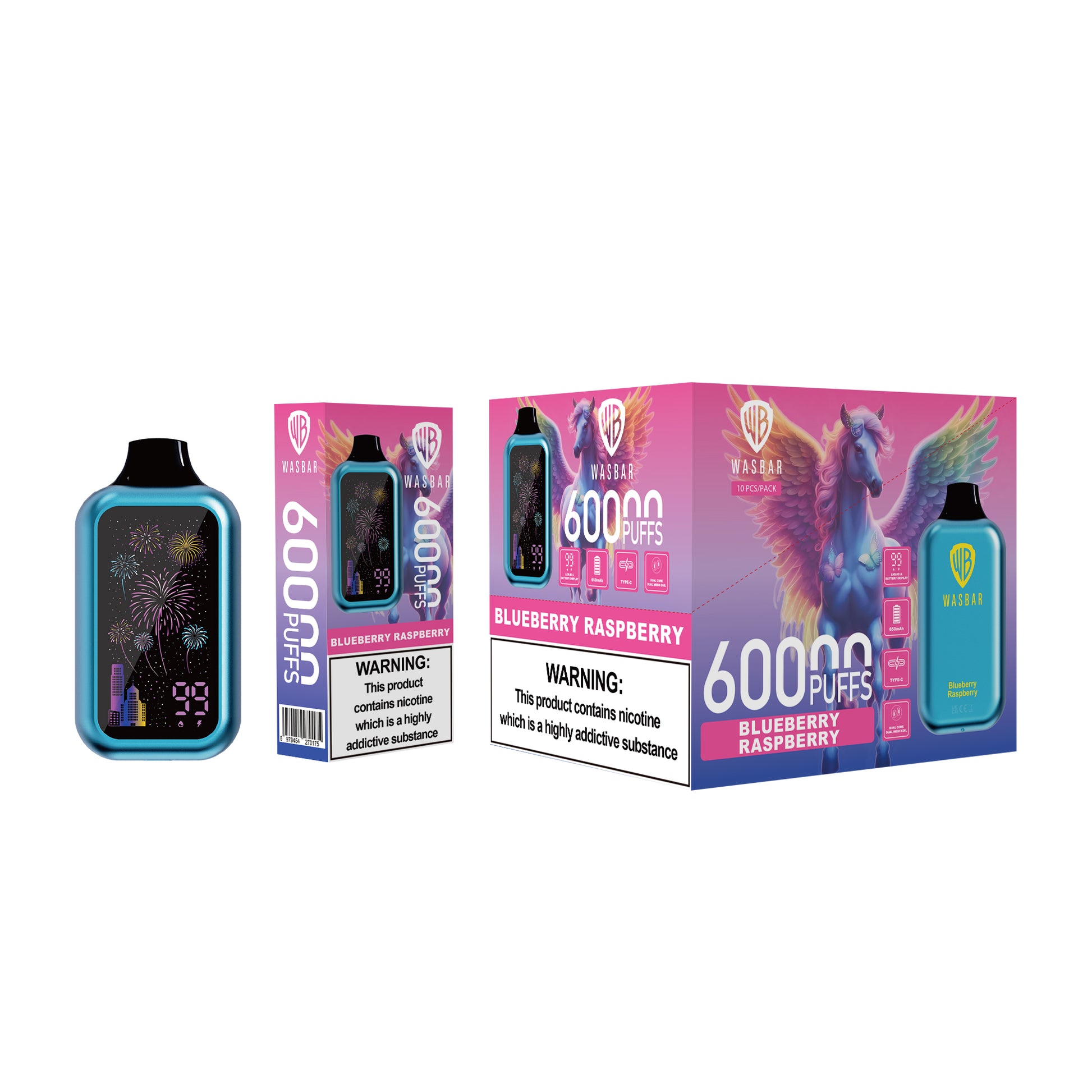 Puff WASBAR 60K Taff Blaubeere Himbeere