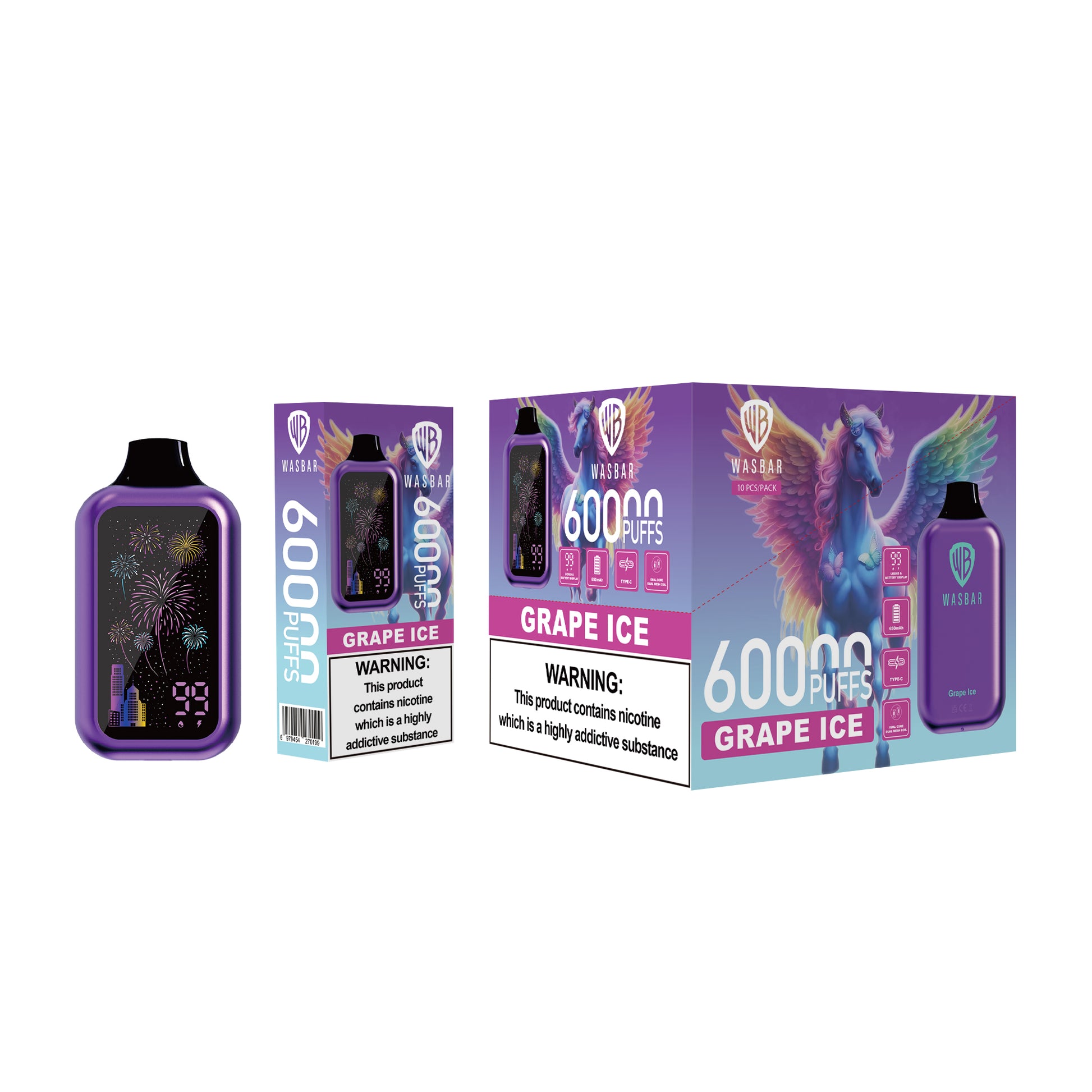 Grape Ice WASBAR 60K Vape