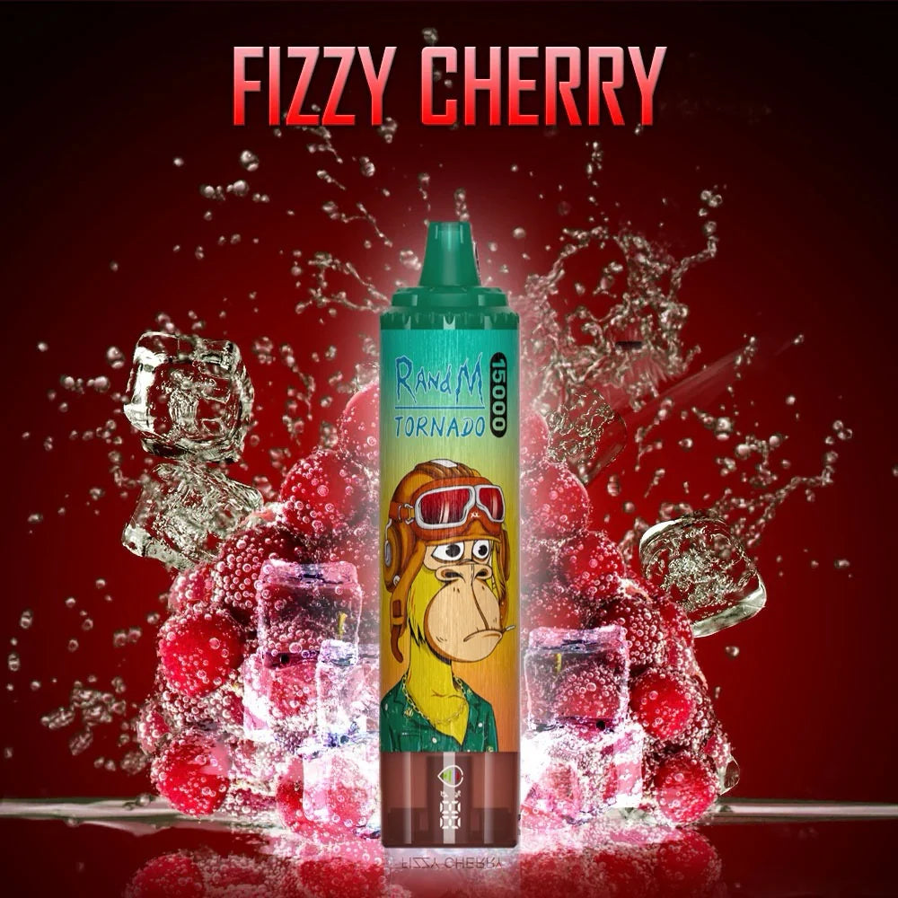 Randm Tornado Prix Puff 15K Bouffees Fizzy Cherry Gout Cigarette électronique Jetable