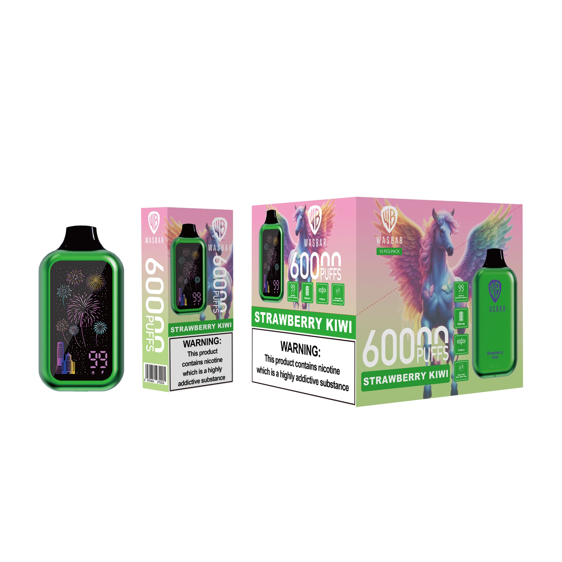 WASBAR 60K Vape Erdbeer-Kiwi