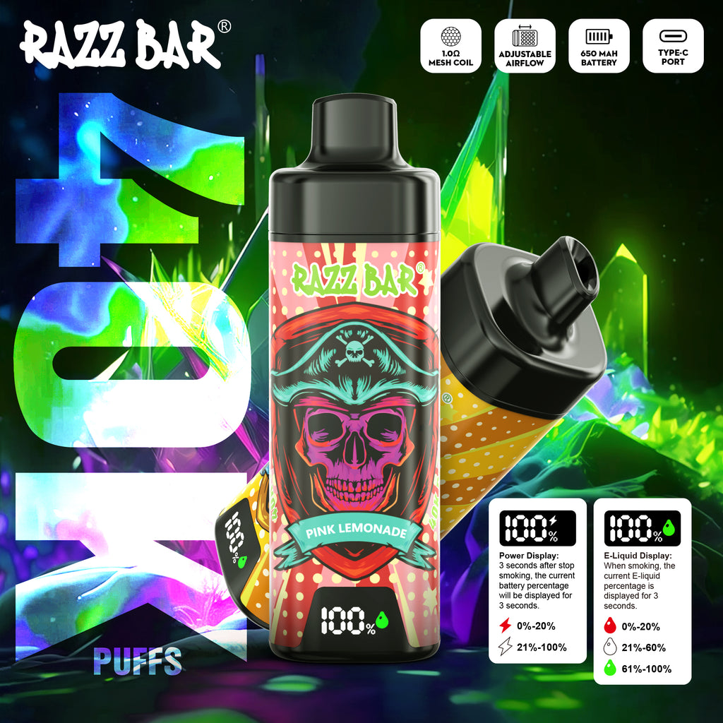 Razz Bar NEU 40K Züge Vape 18 Geschmacksrichtungen