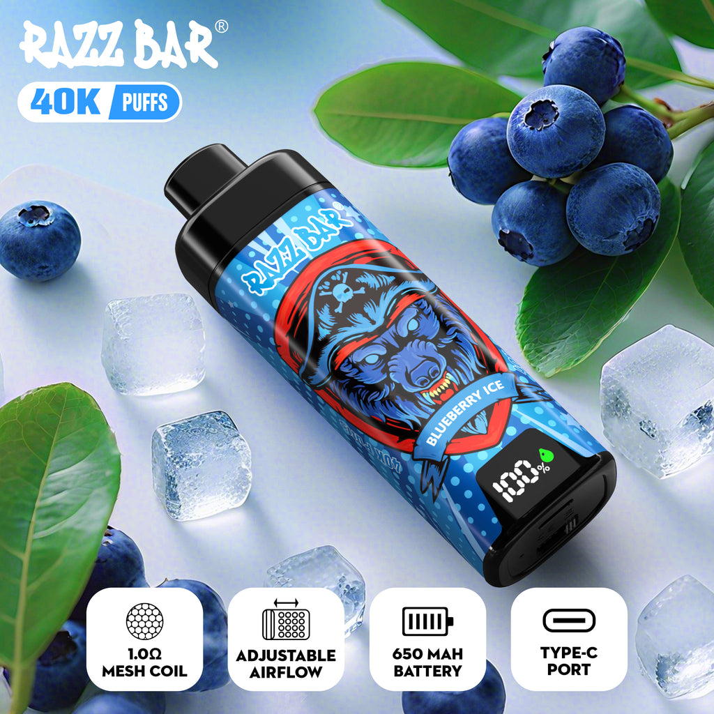 Razz Bar NEU 40K Züge Vape 18 Geschmacksrichtungen