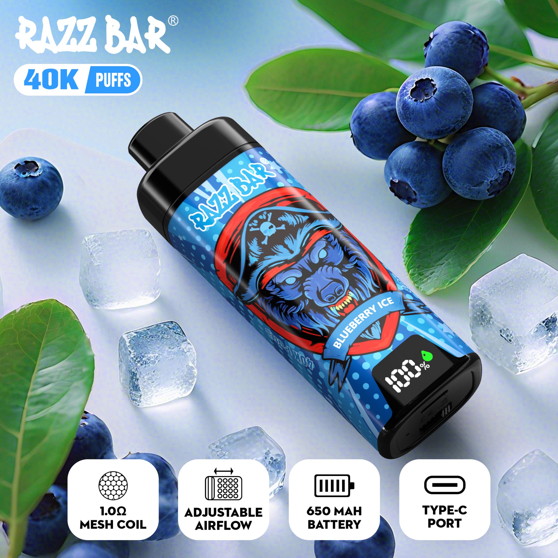Razz Bar NEU 40K Züge Vape 18 Geschmacksrichtungen
